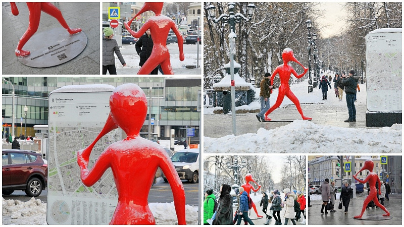 Новый арт-объект на улицах Москвы от МТС и Posterscope: памятник мобильному интернету